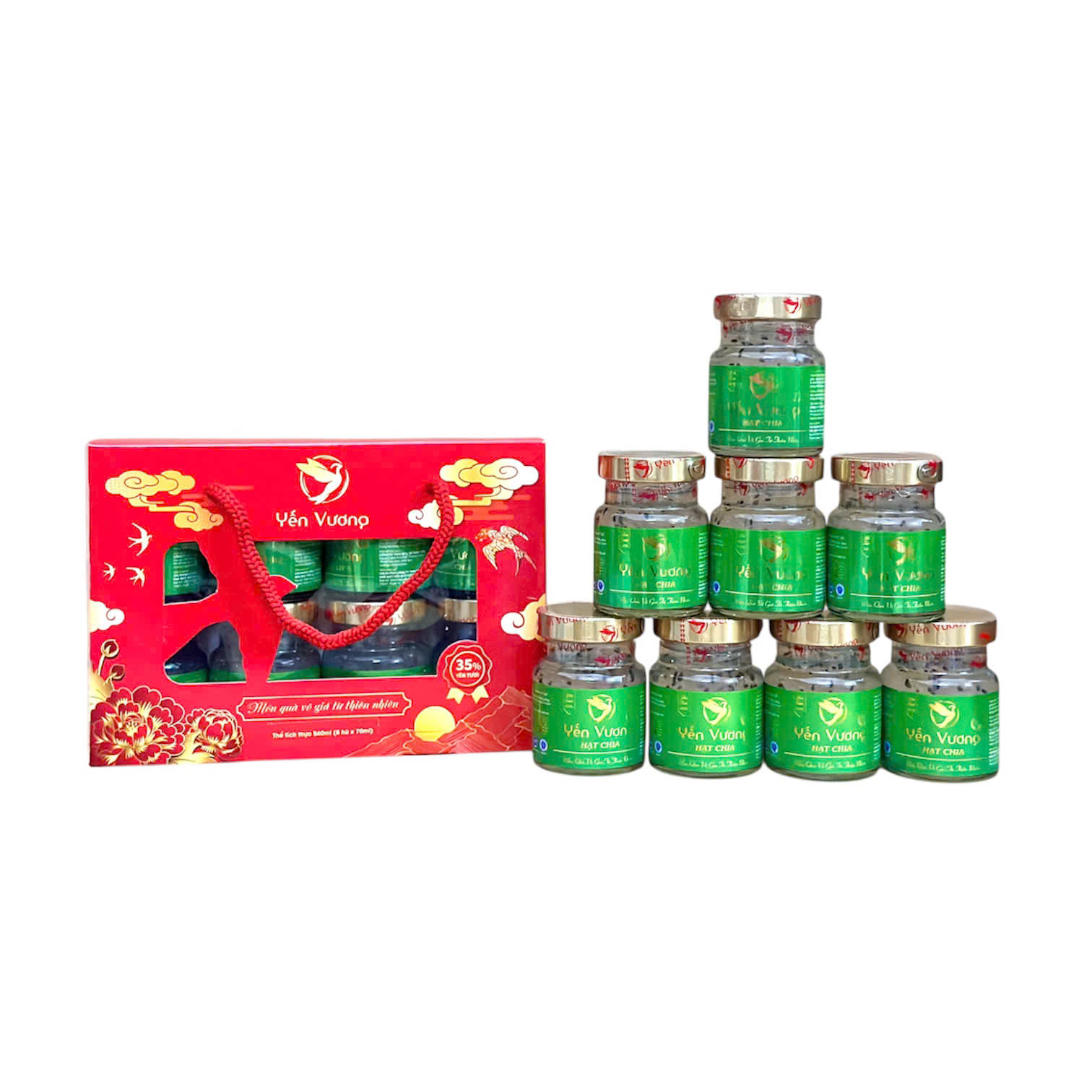 Lốc 8 hũ yến Vương 70ml Hạt Chia&nbsp;